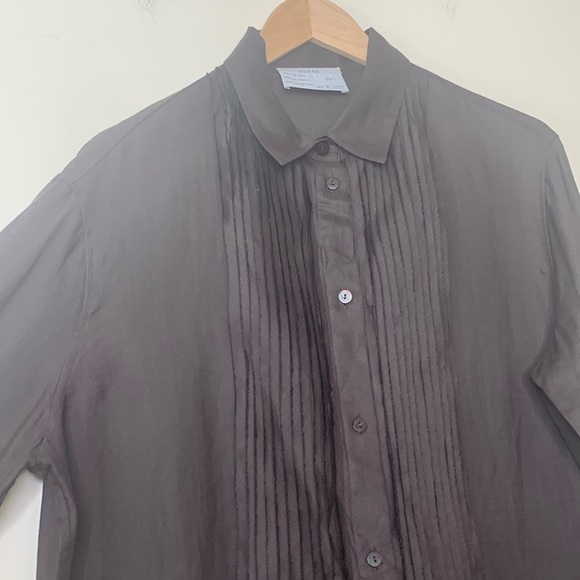 DUŠAN Brown 100% Bamboo Lightweight Oversized Made In Italy Maxi Shirt Dress L - Picture 9 of 15